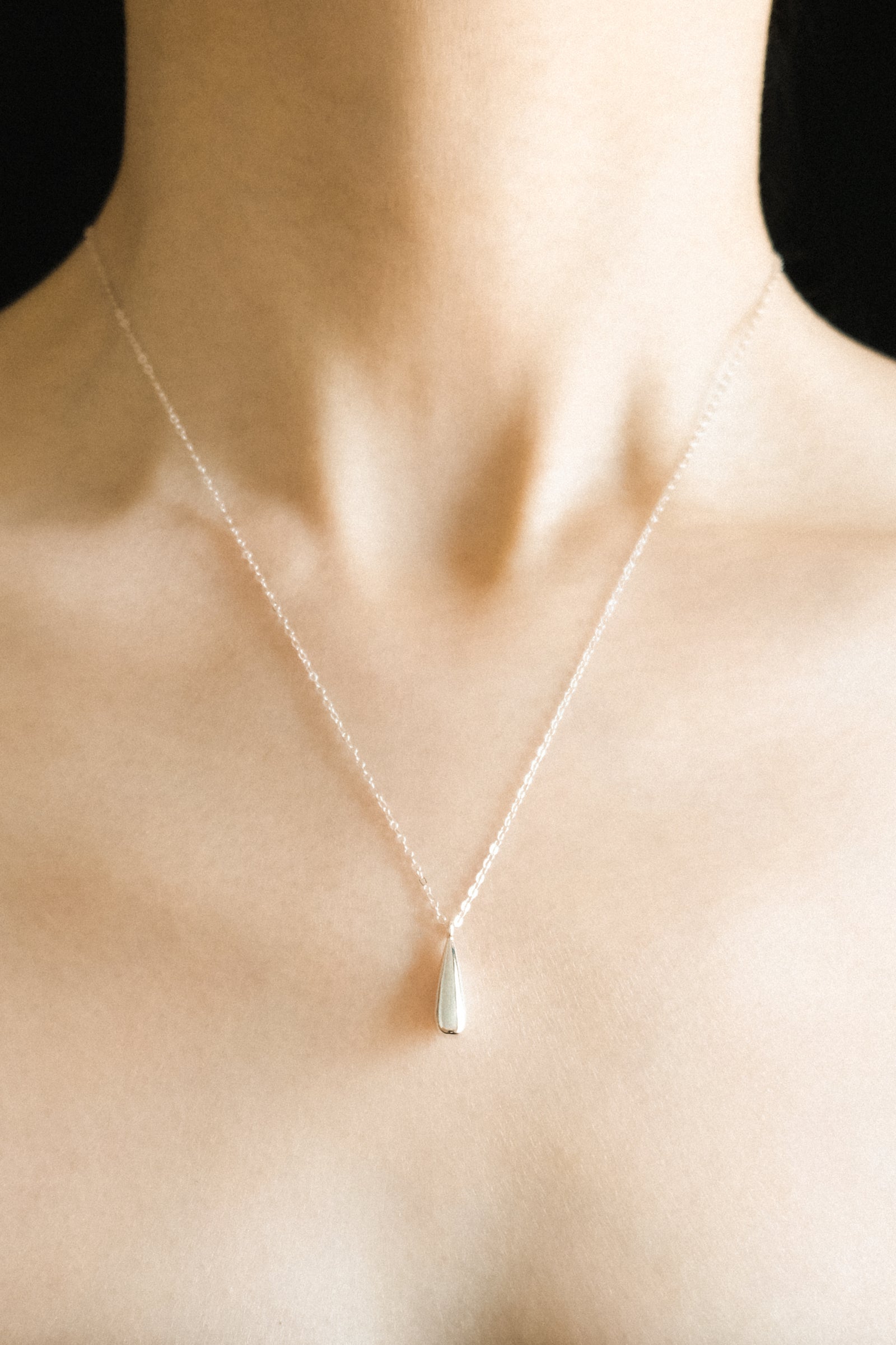 Tiny Droplet Pendant Necklace